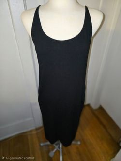 Ribbed knit maxi tank dress Lg