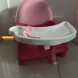Safety 1st Easy Care Swing Tray Feeding Booster, Coral Crush, Toddler