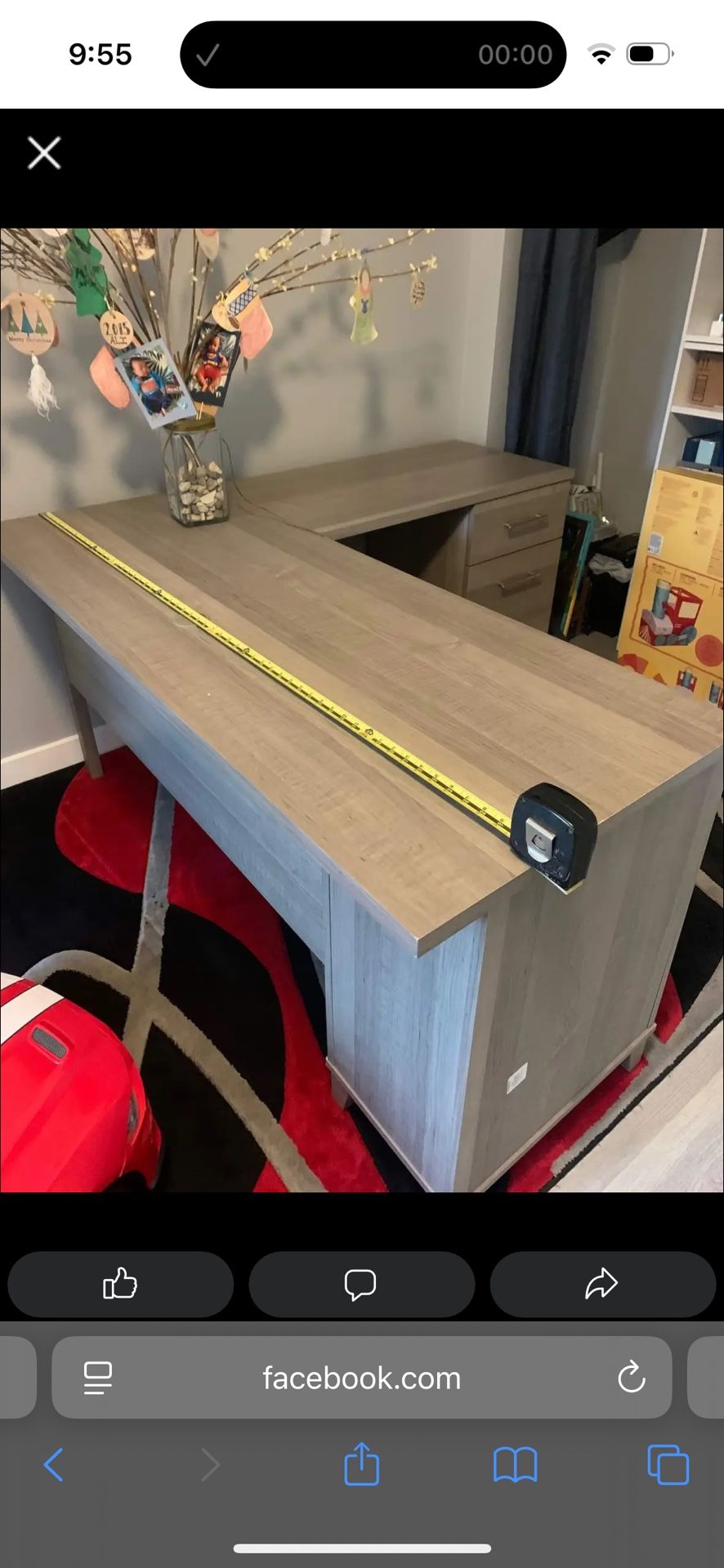 Grey L Shape Desk
