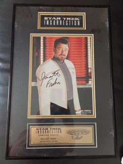 Star Trek Insurrection Jonathan Frakes Autographed Photo