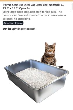 New stainless steel litter, Box 23.6 X 15.7 X6H