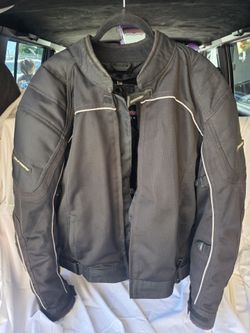 Motorcycle Jacket Tourmaster Intake Air 4 Black Gray Armor Reflect -Mens L