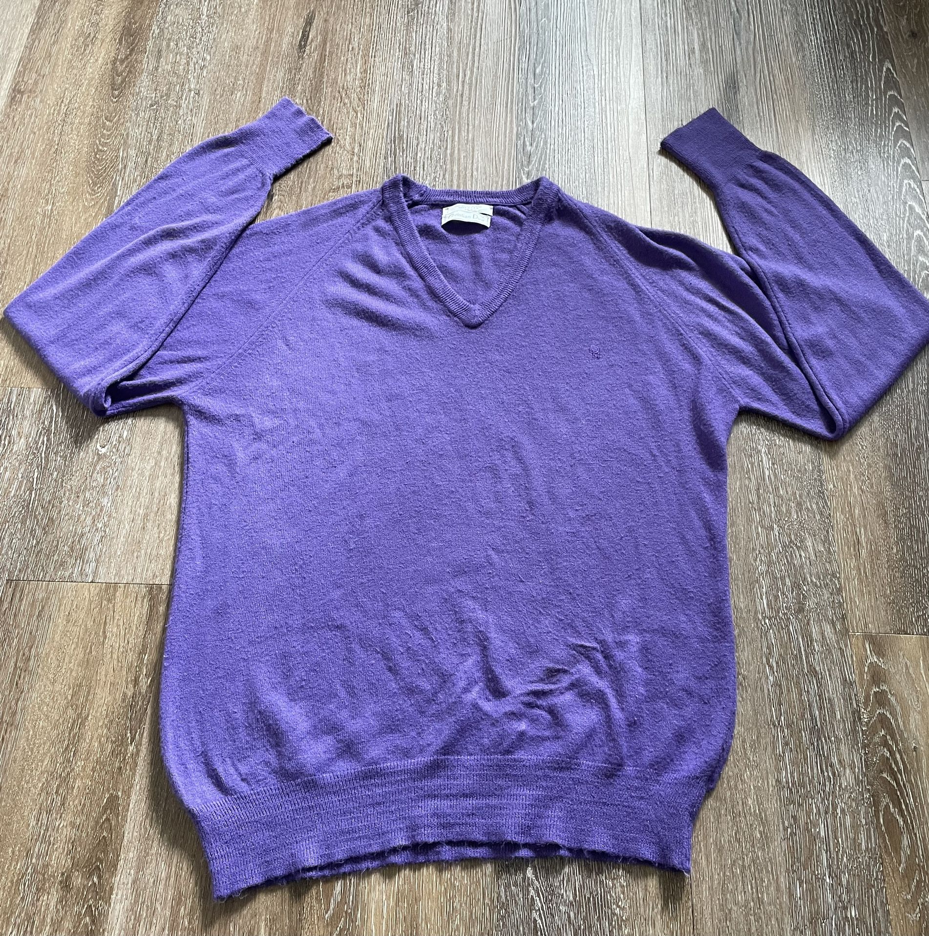 Christian Dior Purple Pullover Sweater 