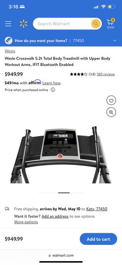Weslo Crosswalk 5.2T Treadmill