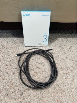 Anker 10ft braided nylon lightening cable to USB C Charging Cord