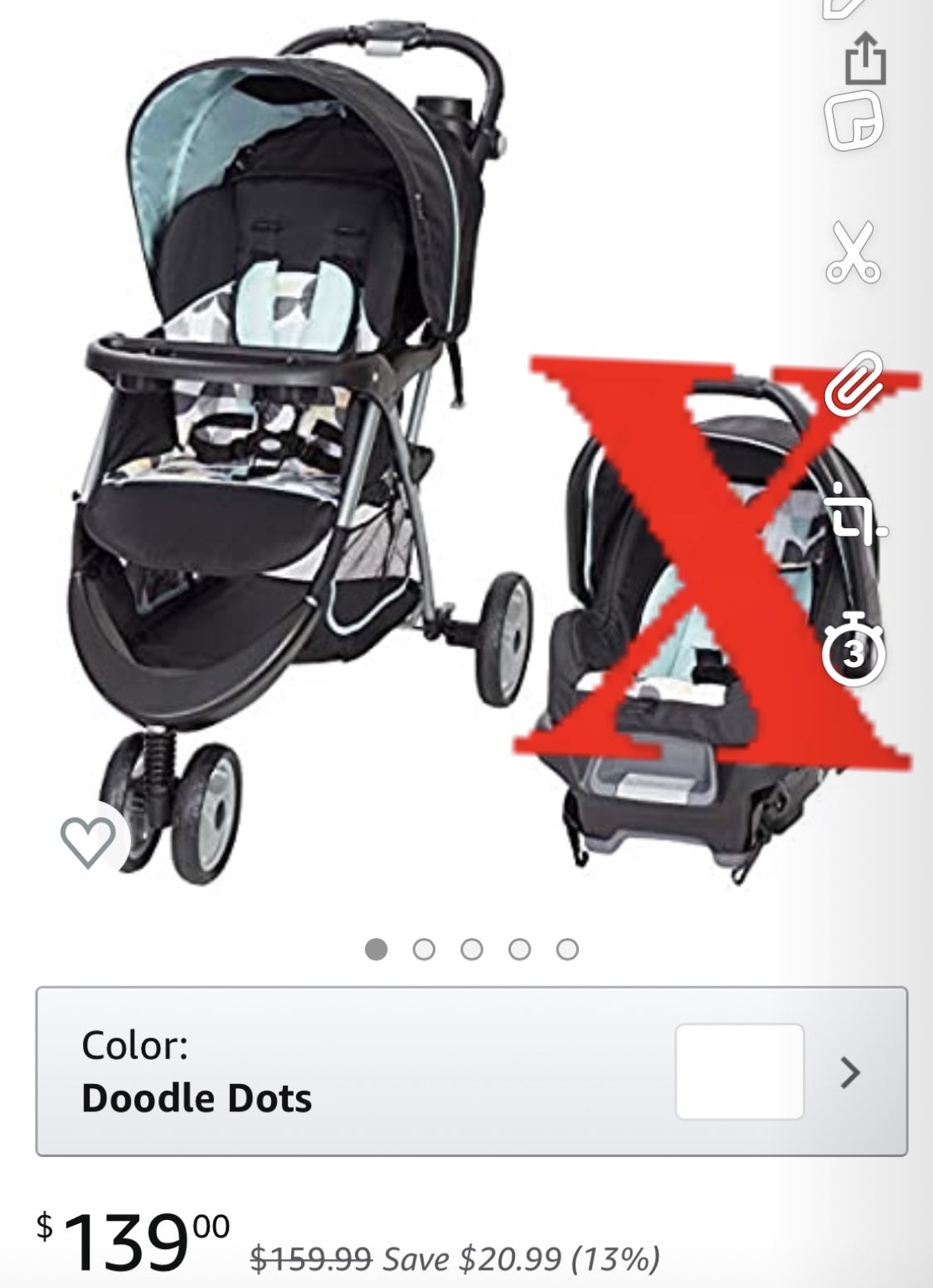 EZ travel stroller