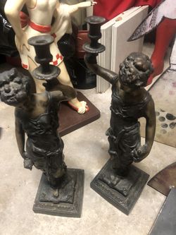 Two Bronze Statues
