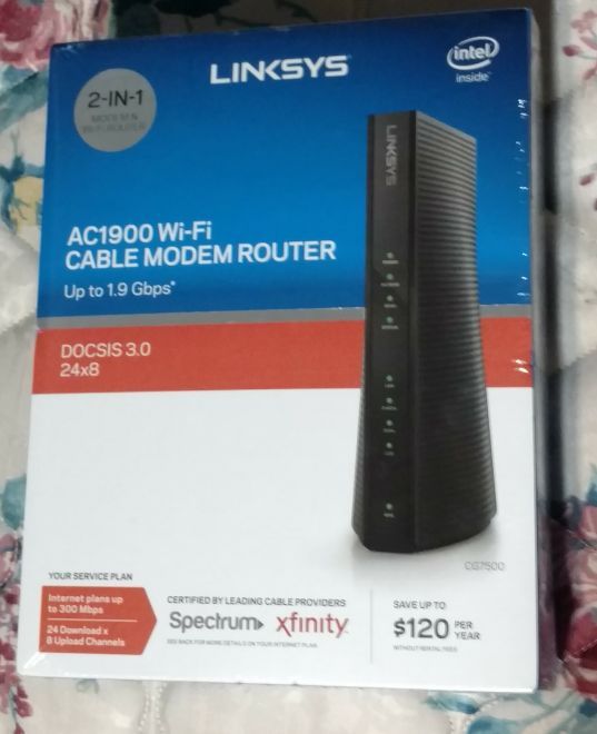 Linksys AC1900 WiFi Cable Modem / Router (combo) SPECTRUM