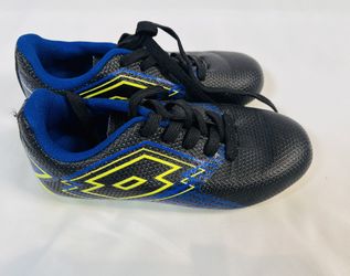 Lotto Forza Elite 3 JR Soccer Shoes - Size 12.5 Kids - Blue with Cleats