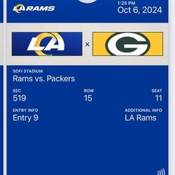 Rams Vs Packers X2 Tickets $300 Total
