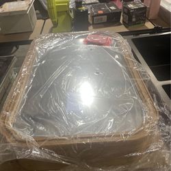 New Wall-Mounted Medicine Cabinet with Mirror, Bathroom Storage Shelves Natural Wood Frame