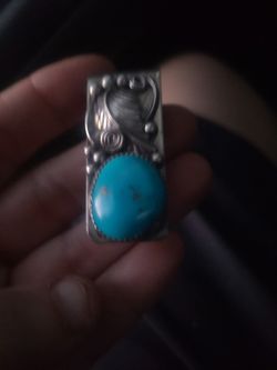 vintage native terquoise momey clip