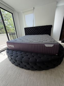 New In Box King Bed Frame With Hybrid Mattress (Read Description Below)