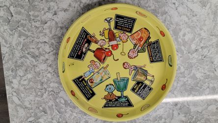 Vintage Bar Tray with Amazing Graphics with Recipes