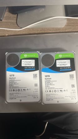 2 X seagate Skyhawk 10TB hard drives