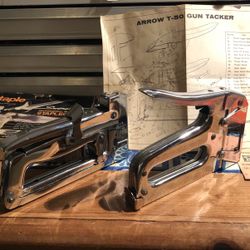 Swing line Staple Gun 10060 & Arrow T-50 Gun Tacker Vintage