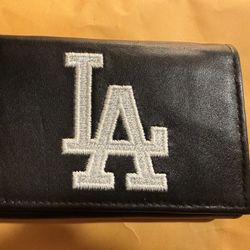 LA Dodgers Leather Trifold Wallet 