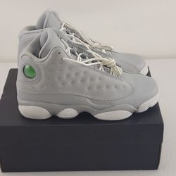 Nike Air Jordan 13 Retro GG Wolf Grey Silver Suede 439358-018 Youth Size 6