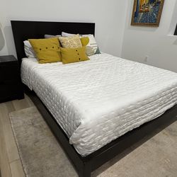 Queen bedroom set dark brown