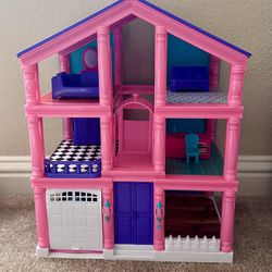 Kid Connection 3-Story Dollhouse Play Set with Elevator, Working Garage and doorbell. 