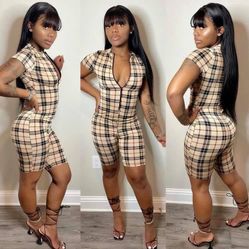 Burberry Plaid Romper 