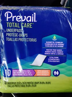 Prevail Total care Underpads Extra Large