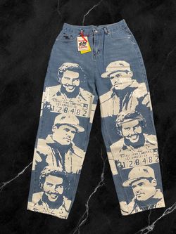 Asaali Jean Company Graphic Print Denim Jeans