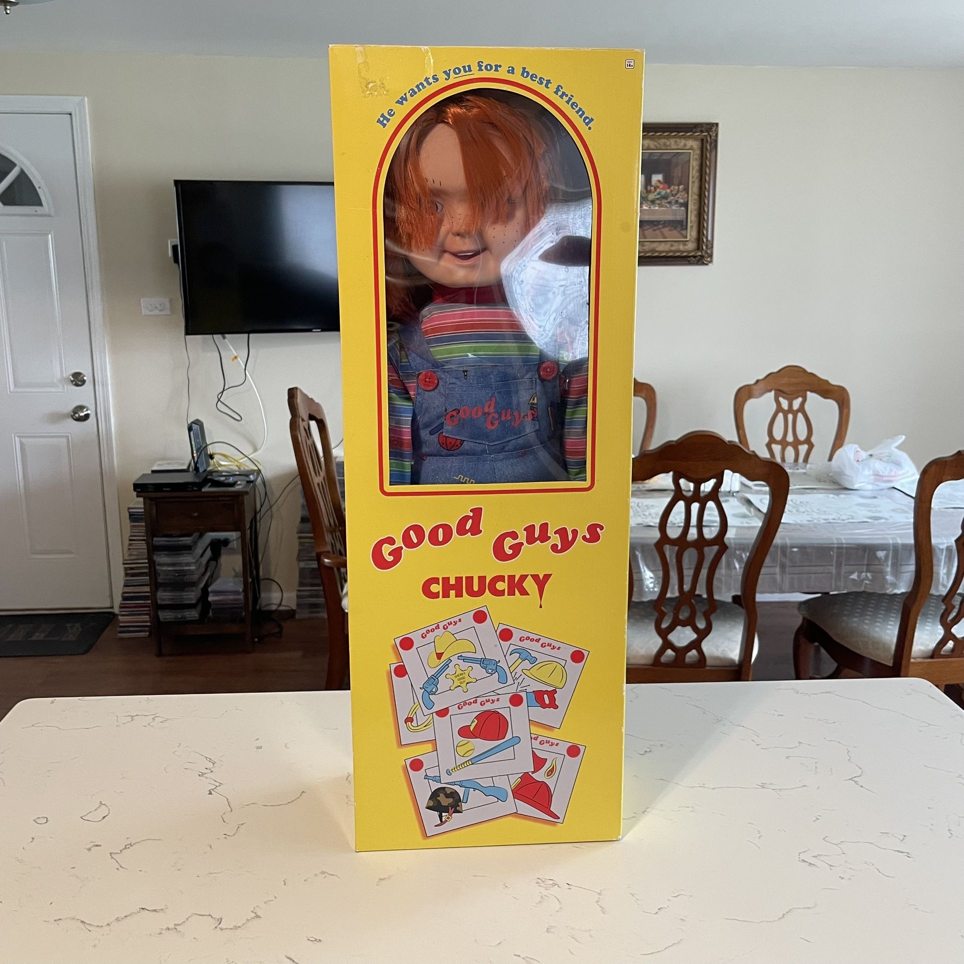 Good Guys Chucky Doll Childs Play Life Size 30 inches Spirit Halloween In Box