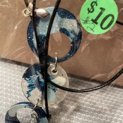 Epoxy Resin Stardust Earrings made by Matt $10 each