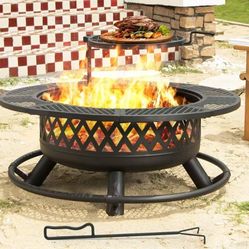 Outdoor Fireplace With Cover 