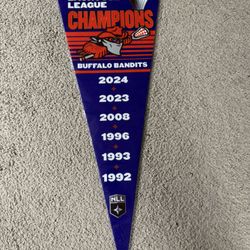 National lacrosse League Champions Buffalo Bandits Pennant! 