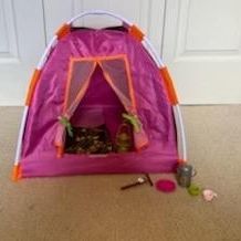 Doll Camping Tent And Sleeping Bag (18 Inch Dolls)
