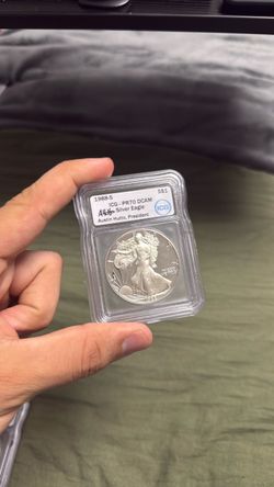 1988-S Silver Eagle ICG PR70 DCAM Graded Coinn
