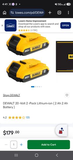 Dewalt battery 2pack