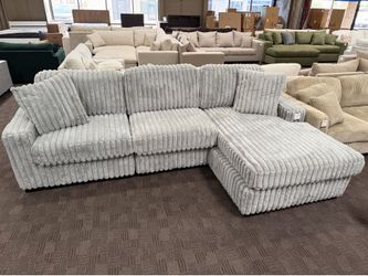 Light mink gray comfy sectional