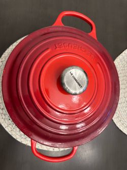 5 1/2 Qt. Le Creuset Enamled Cast Iron Dutch Oven in Cerise (Cherry Red)