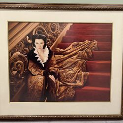 Scarlett On The Staircase  Framed By Jeff Barson