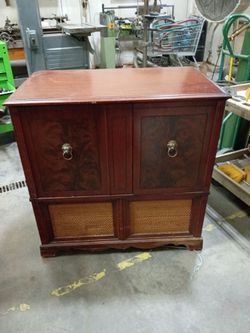 Antique Silvertone entertainment center