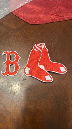 Boston Red Sox Embroidered Iron-On Patches Set