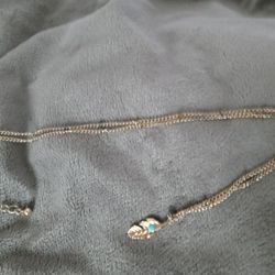 Costume Jewelry Necklace Blue Turquoise Leaf