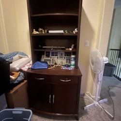 Mid-Century Bookcase and Computer Desk