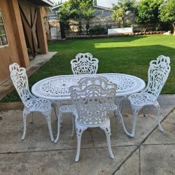 5pc Patio set /Cast Aluminum Garden Set/Outdoor Furniture/Cash Only 