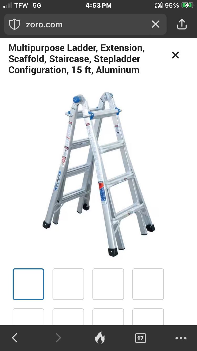 Werner 17 Foot Multi Position Ladder MT-17