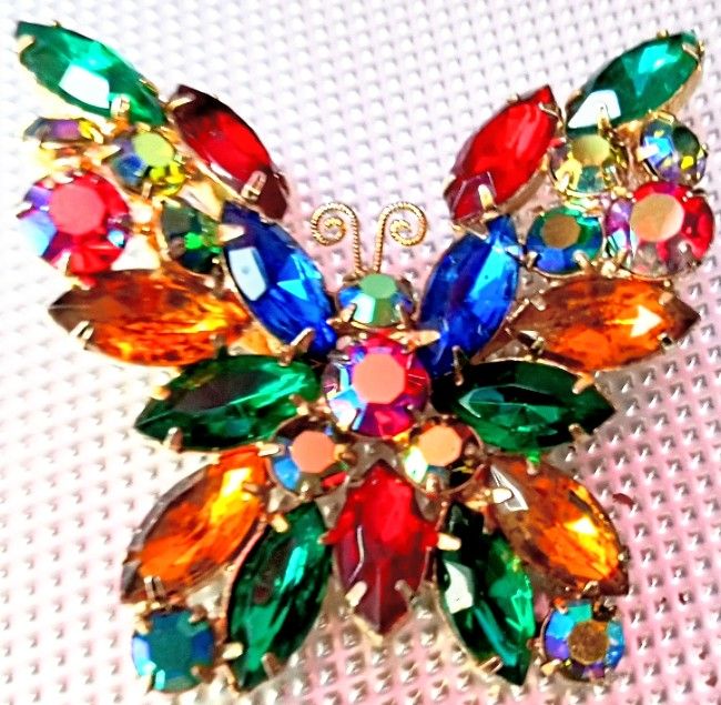 Early Signed WEISS Butterfly Brooch /Pin