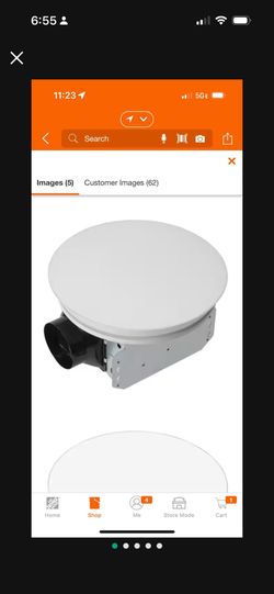 80 CFM ROUND LED LIGHT RESTROOM EXUST FAN NEW