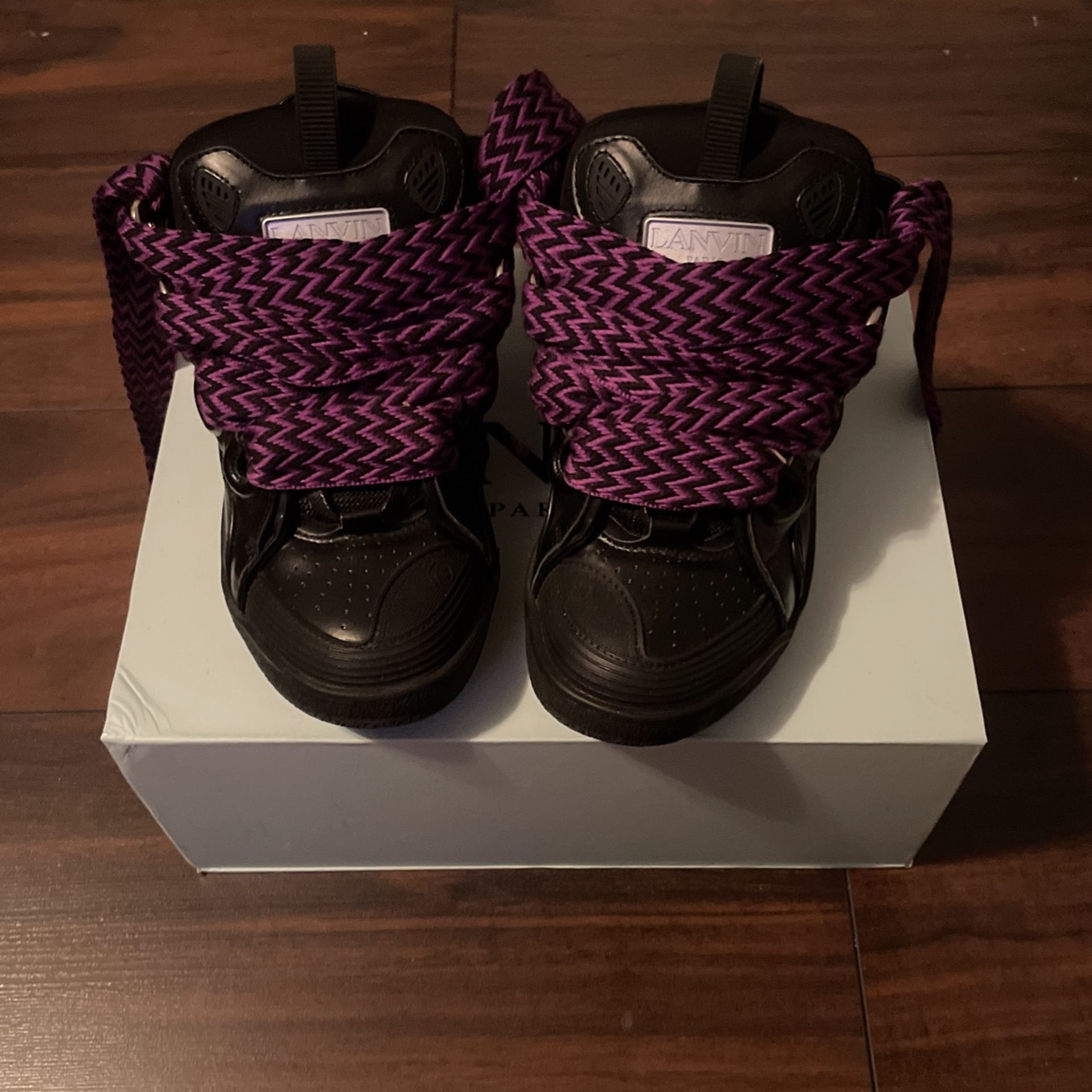 Black/Purple lace lanvin size 40 EU 7 US