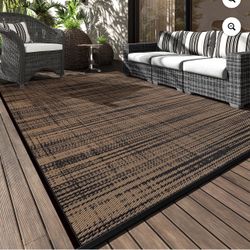 VUNATE Outdoor Rug Carpet 6'x9' Waterproof Reversible Patio Rug Portable Modern Abstract Indoor Outdoor Rug Plastic Straw Rug for RV Camping Garden Pi