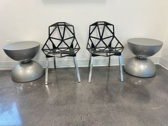 Unique Triangular Metal Chair
