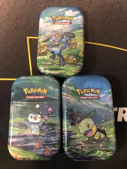 3x Pokémon Trading Card Mini Tin(Sinnoh) Sealed