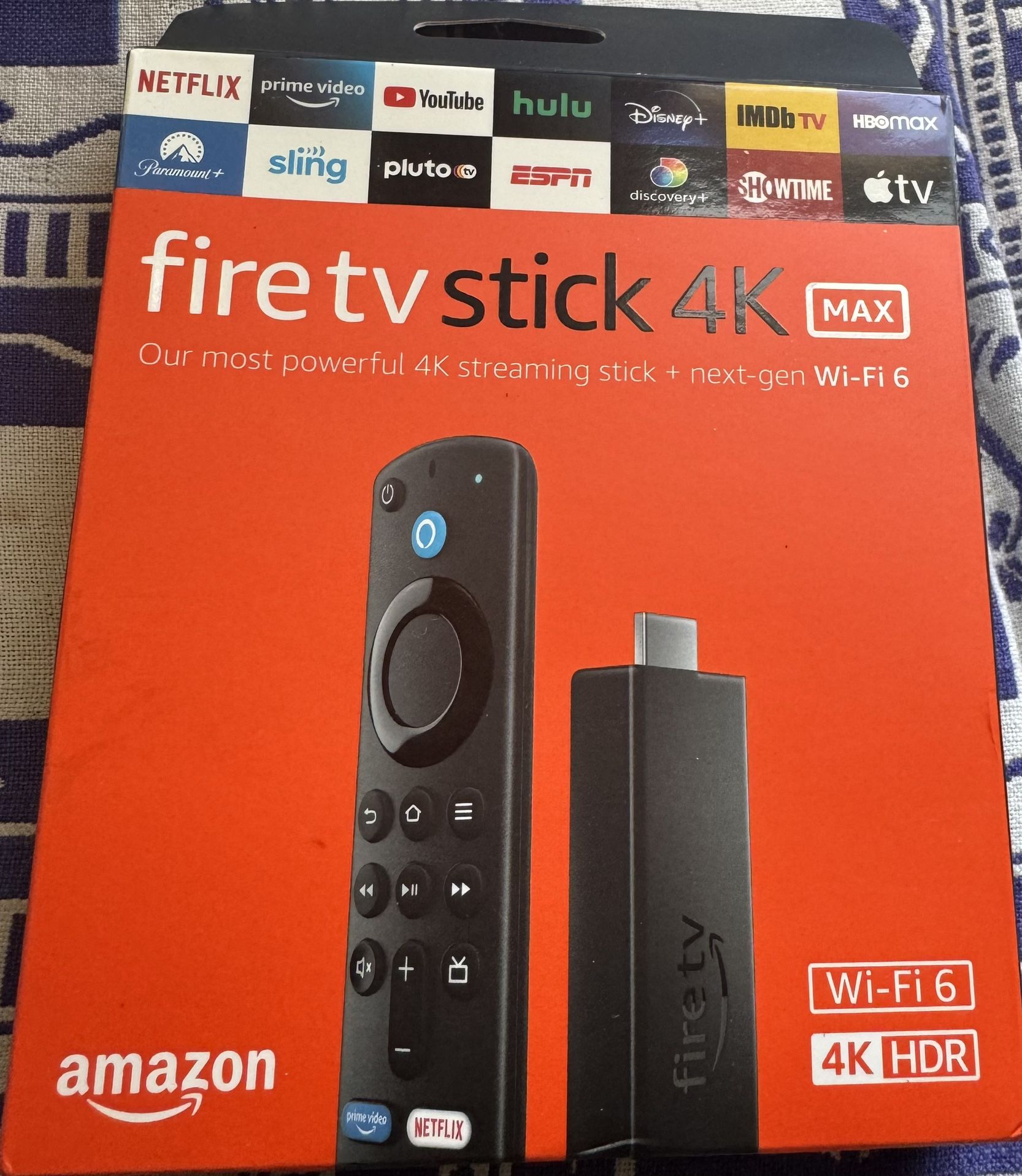 Amazon Fire TV Stick 4K Max Streaming Device with Alexa Voice Remote 